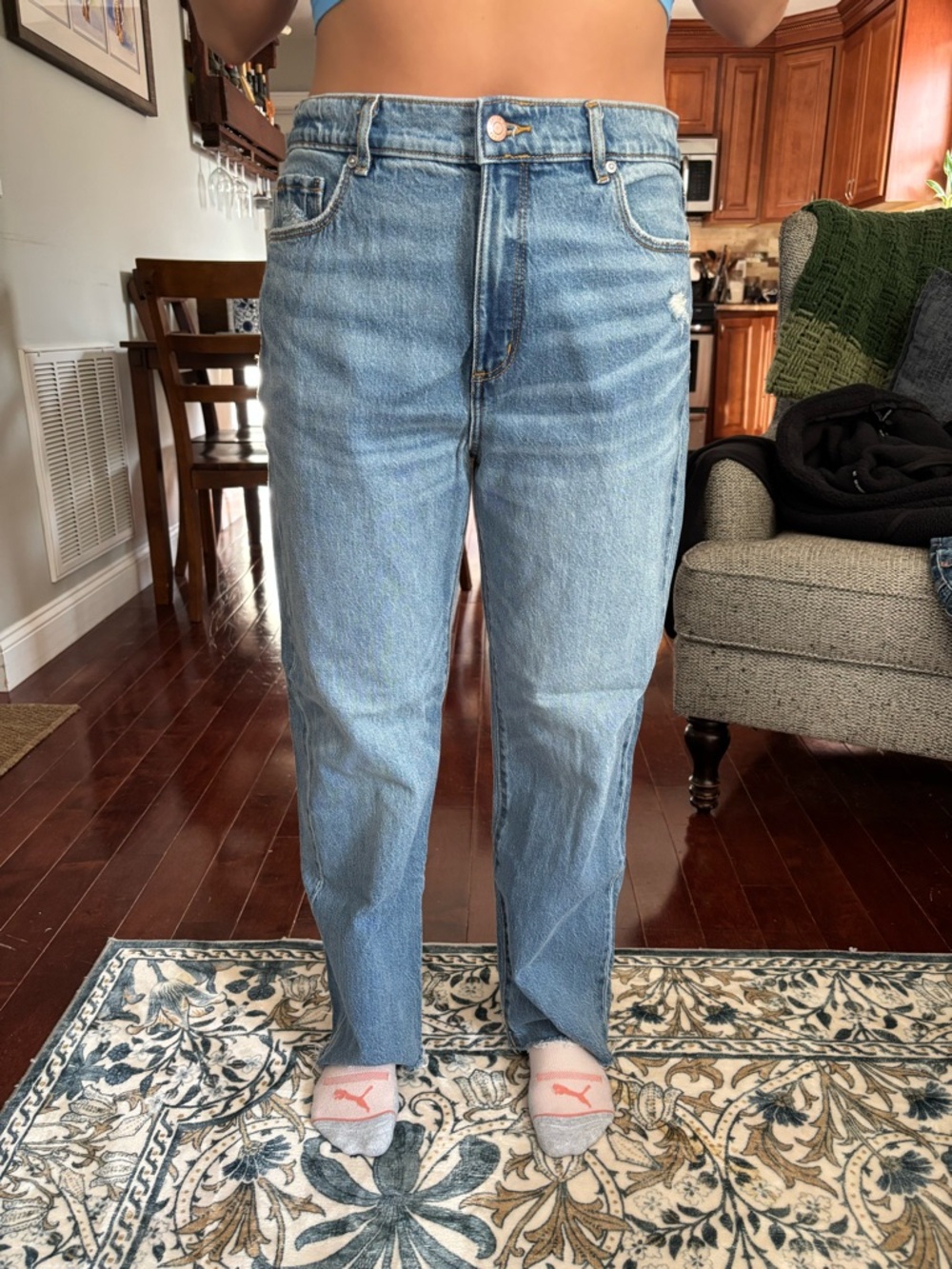 LOFT Light Blue Wide Leg Jeans